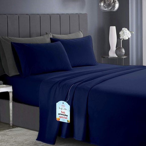 New Queen or King 1800 TC Series 4 Piece Bed Sheets - Soft Brushed Micr… - Picture 3 of 10